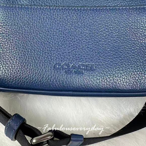 Coach Men's Jayden Crossbody Bag In Leather Deep Blue CR179 NWT - Picture 6 of 9